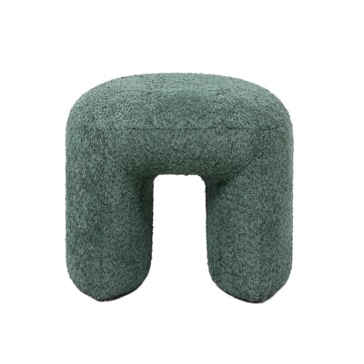 Pouf en tissu aspect peluche rase ZAGO