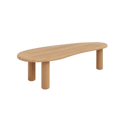 Table basse en pin verni couleur chêne TRAMADIU NAAN FURNITURE