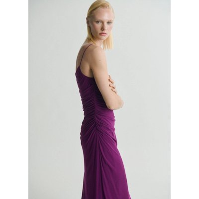 Robe asymétrique fronces sur les côtés MANGO