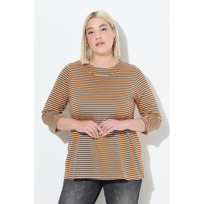 T-shirt rayé, col ras du cou et manches 3/4 ULLA POPKEN