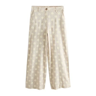 Pantalon large habillé en mélange de lin NEXT