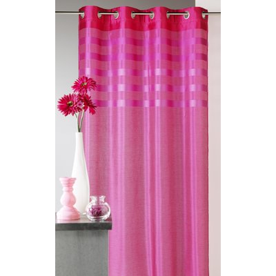 Rideau en shantung coloré avec parement ton sur ton HOME MAISON
