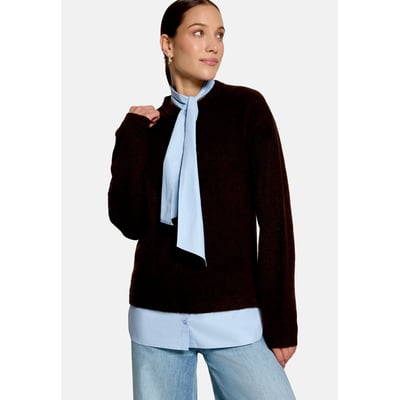 Pull-over en maille à empiècement façon blouse ZERO