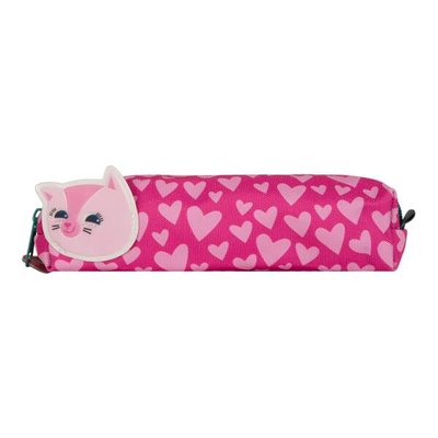 Petite trousse chat cœurs polyester recyclé DRAEGER PARIS