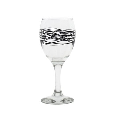 Lot de 6 verres à pied en verre 24,5cl, SERPENTIN NOVASTYL