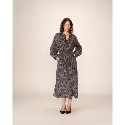 Robe longue voile de coton imprimé abstrait, PODER GRACE & MILA