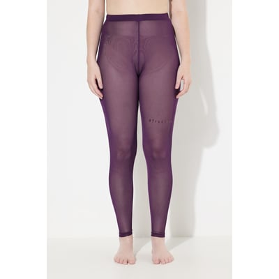 Legging-collant en mesh. Message floqué sur ULLA POPKEN