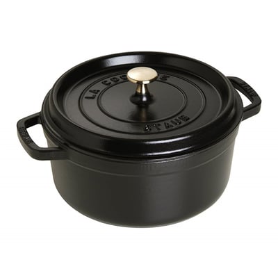 Cocotte 14 cm, Rond(e), Noir mat, Fonte STAUB