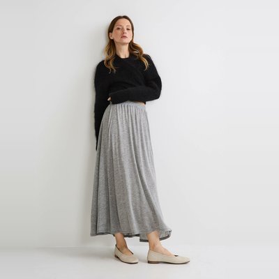 Jupe longue unie contenant de la laine MONOPRIX