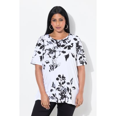 T-shirt en coton Pima, motif à fleurs ULLA POPKEN