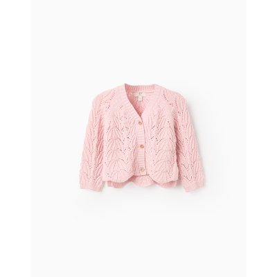 Gilet en Maille Ajourée avec Col en V ZIPPY