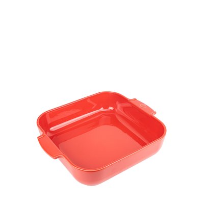 Plat four céramique carré rouge 36 cm - 14' Appolia PEUGEOT