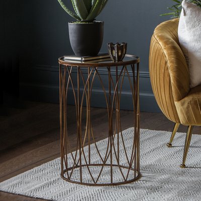 Jammu Antique Glass Side Table SO'HOME