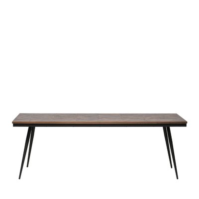 Table à manger 10 personnes en teck recyclé et métal - Rhombic BEPUREHOME