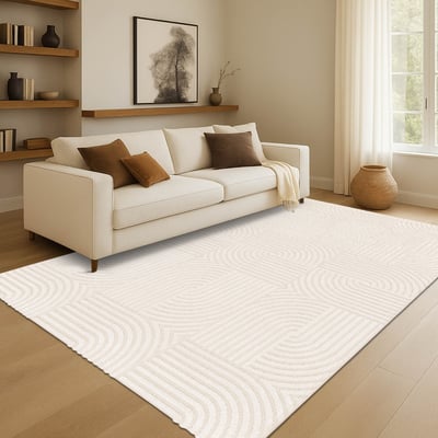 Tapis salon en relief géométrique moderne  CHILL THE DECO FACTORY