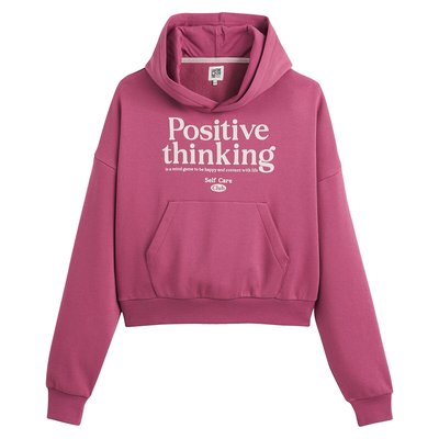 Sweat com capuz e mensagem, em moletão LA REDOUTE COLLECTIONS