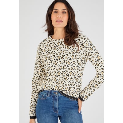 Sweat-shirt maille jacquard imprimé animalier DAMART