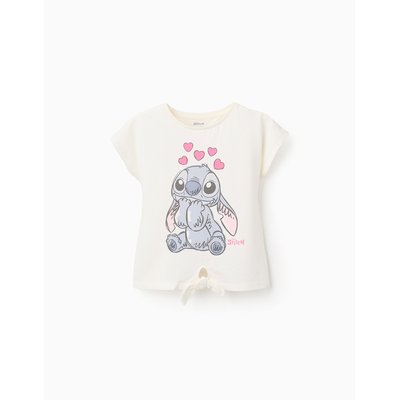 T-shirt de Coton Imprimé avec Noeud Lilo et Stitch ZIPPY