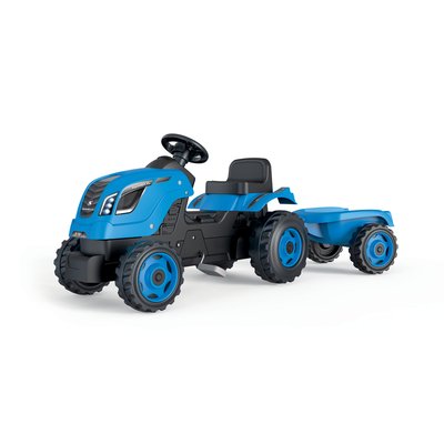 Tracteur farmer xl bleu+remorque SMOBY
