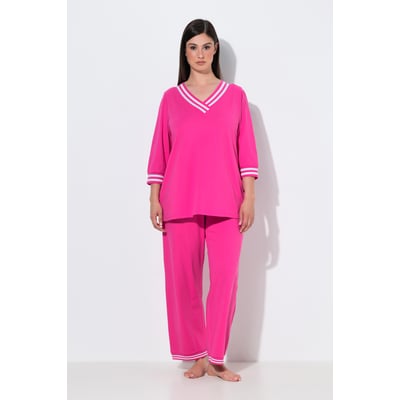 Pyjama à col V et manches 3/4 ULLA POPKEN