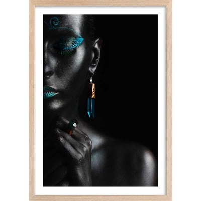 Affiche photo d'art girl turquoise HEXOA
