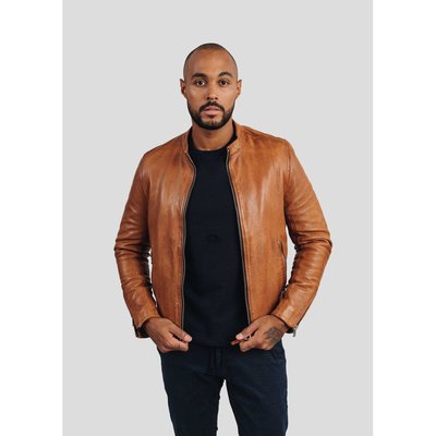 Veste cuir doré shop