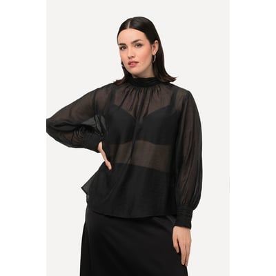 Blouse en Lyocell à manches longues et col ULLA POPKEN