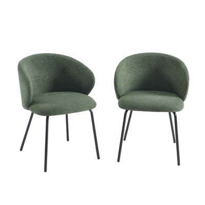 Lot de 2 chaises en tissu et acier CASSIE SORELH