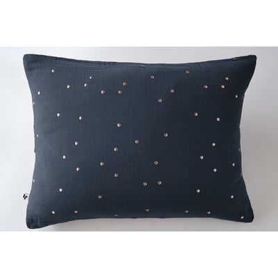 Taie d'oreiller Gaze Coton 60 x 60 cm Gaia Chics Granit EDEN