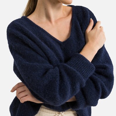 Weit geschnittener Pullover EAST, mit V-Ausschnitt und langen Ärmeln AMERICAN VINTAGE