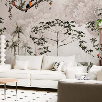 Papier peint panoramique avec paysage d'une jungle tropicale - 425x260 cm (l x h) LA TOUCHE ORIGINALE