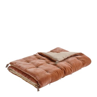 Futon en velours de coton et lin BLANC D’IVOIRE
