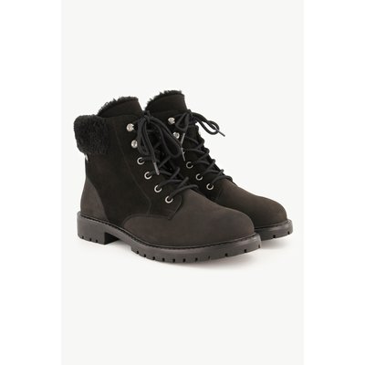 Bottines en cuir, tige textile, largeur H ULLA POPKEN