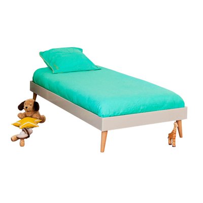 Pack lit avec pieds et matelas Bois massif  DORIS AKITEN RETAIL