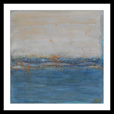 Affiche abstrait rivage d'or HEXOA
