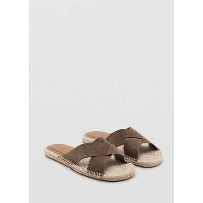 Sandales cuir nappa lanières croisées MANGO MAN