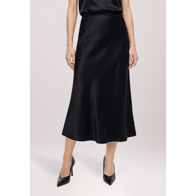 Jupe en satin longueur mollets VERA MONT