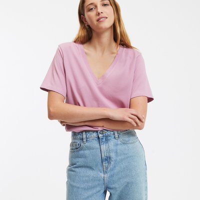 T-shirt loose col V, manches courtes LA REDOUTE COLLECTIONS