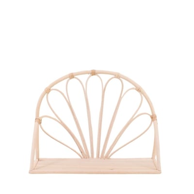 Étagère en forme d'arche en rotin 12x35x26cm ORNAMI