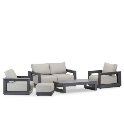 Salon de jardin 4 places, pouf, SAN FRANCISCO DEFORA HOME