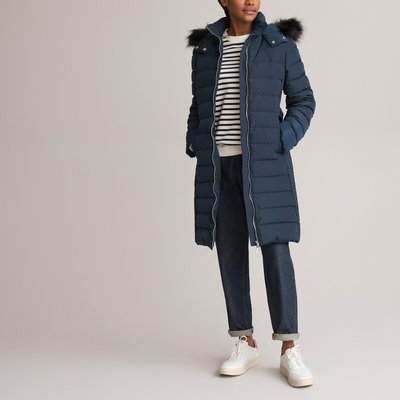 Long Padded Jacket with Faux Fur-Trimmed Hood LA REDOUTE COLLECTIONS
