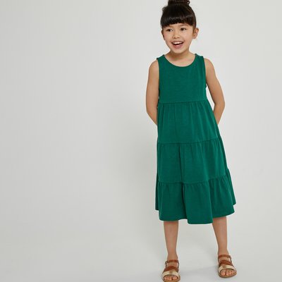 Sleeveless Mid-Length Dress in Cotton LA REDOUTE COLLECTIONS