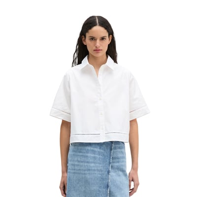 Blouse à manches courtes regular en popeline premium MARC O'POLO