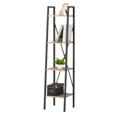 Étagère en bois et métal noir 4 niveaux - 34x32,5x148cm URBAN LIVING