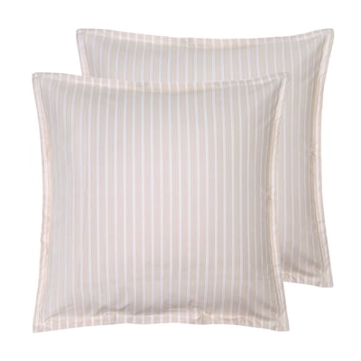 Lot de 2 taies d'oreillers en percale de coton LINQUIST SENSEI MAISON