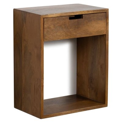 Table de chevet murale en bois de manguier 40.5x25x50cm WADIGA