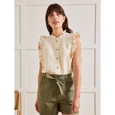 Top volanté lin et viscose CYRILLUS