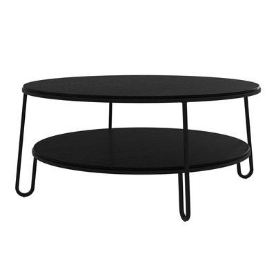Table basse ronde avec double plateaux en chêne, EUGENIE HARTO
