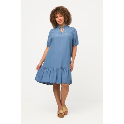 Robe midi aspect jean. Col montant ULLA POPKEN