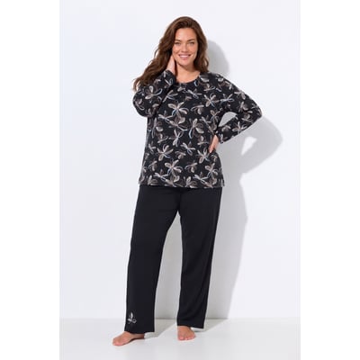 Pyjama motif floral, col Henley ULLA POPKEN